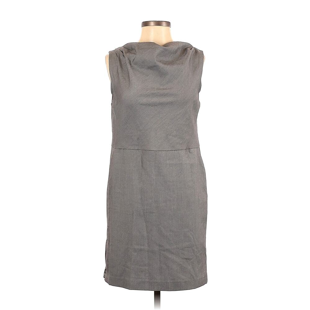 Gap Gray‎ Business Dress Size 2P Petite Cowl Neck Knee Length Career Pockets